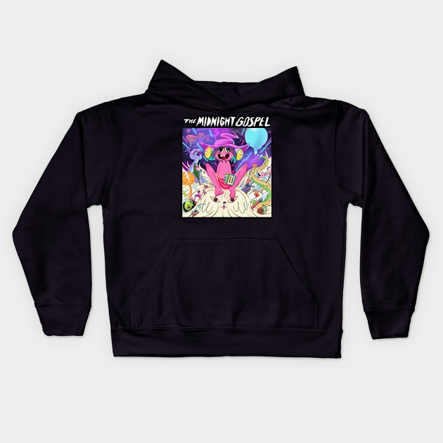 MIDNIGHT GOSPEL Kids Hoodie by kewokawi